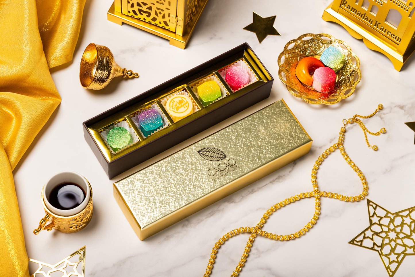 5 Piece Eid Mubarak Chocolate Gift Box