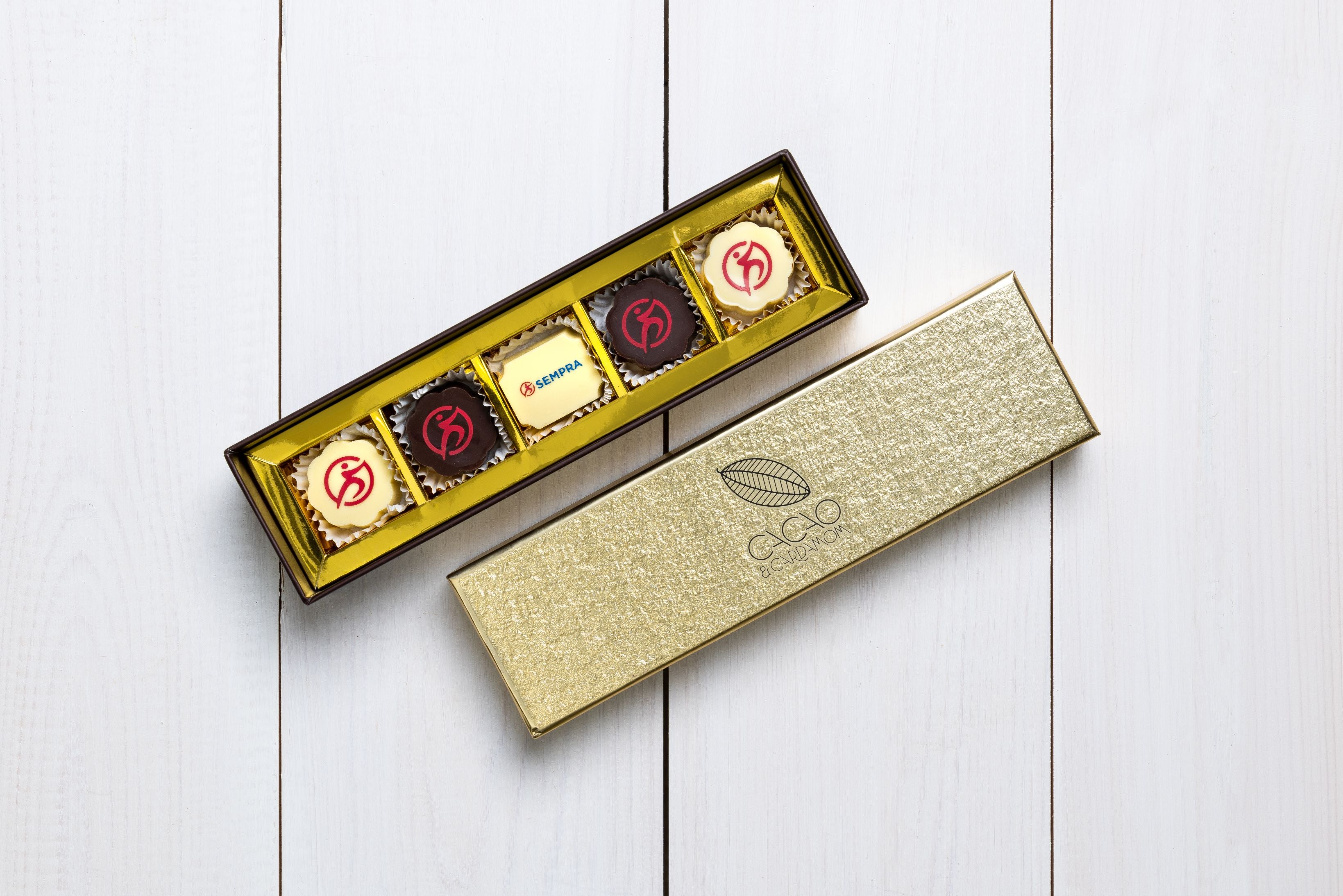 【Chocolate】 5 10 コンプリートボックスセット 5-Piece Chocolate Party Favor – Elegant Wedding or Event Gift Box