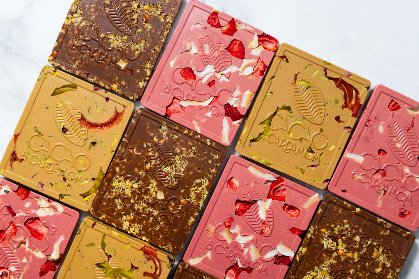 Assorted chocolate bars for Diwali with unique flavors