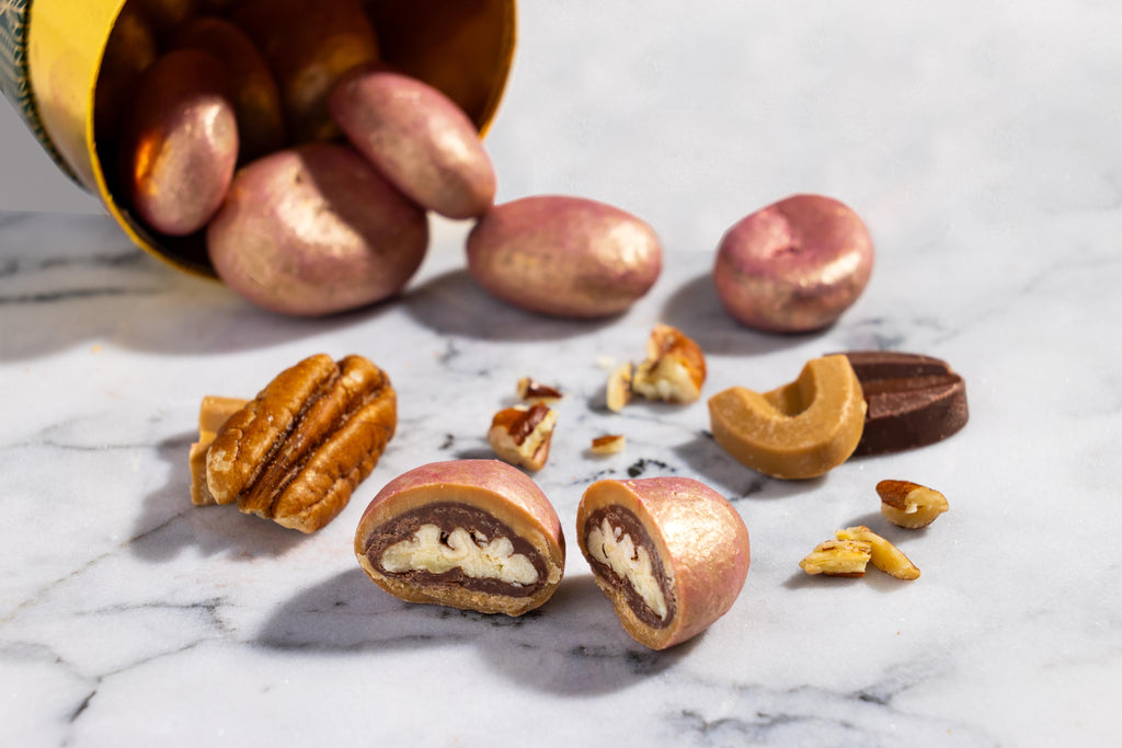Pecan Dulcey Dragees Cacao & Cardamom Chocolatier