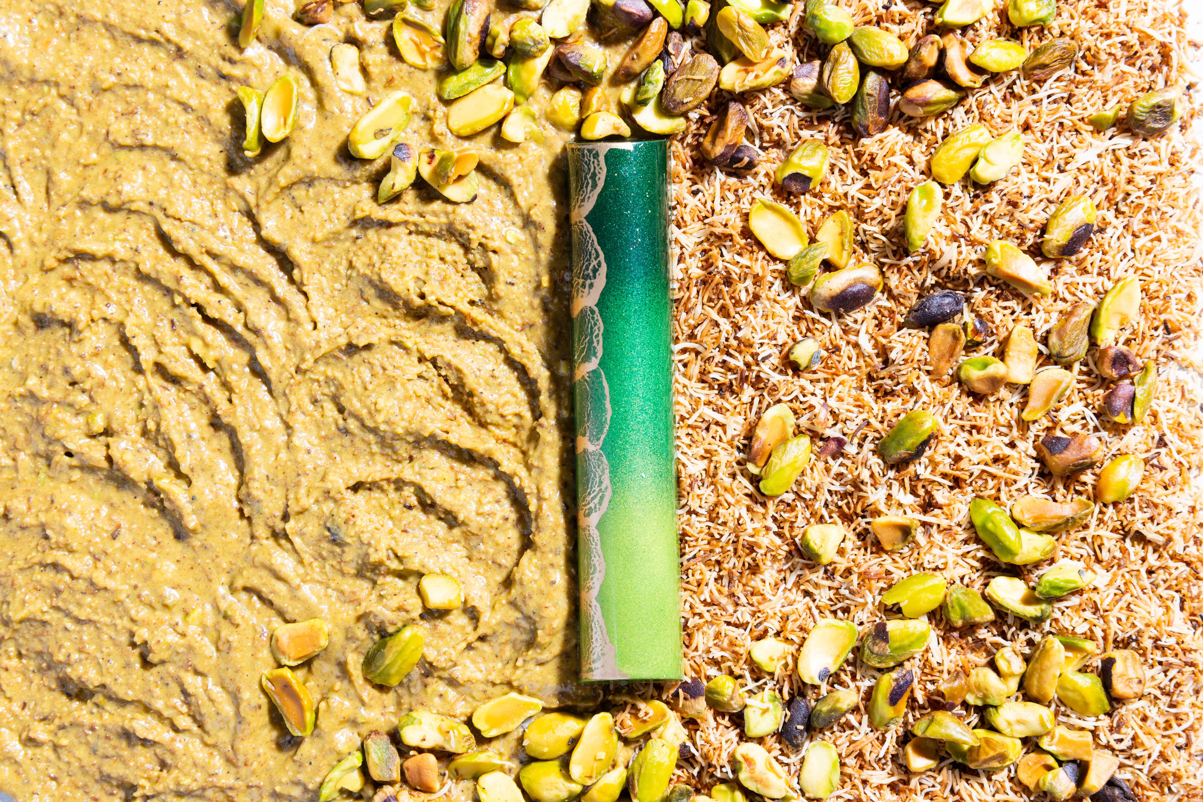 Pistachio Knafe Chocolate Bar – Middle Eastern Inspired Gourmet Treat Pistachio Knafe Chocolate Bar – Middle Eastern Inspired Gourmet Treat
