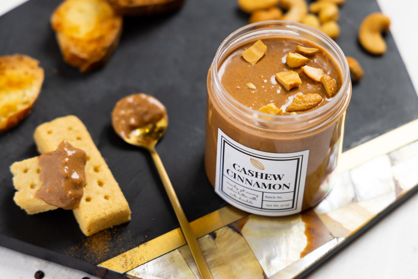 Gourmet cashew spread jar