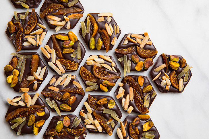gourmet dark chocolate Mendiants