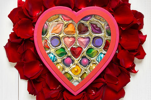Valentine's Day chocolate heart box