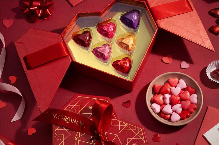 Valentine's Chocolate boxes with dietary options like vegan