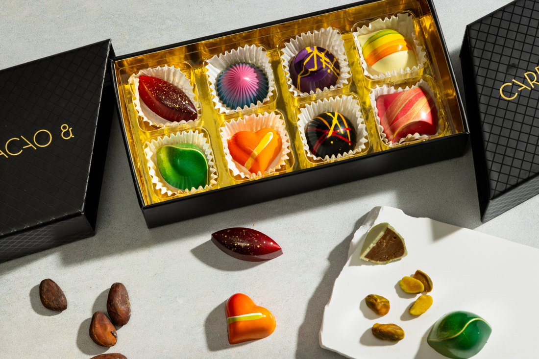 artisanal new year chocolate gift