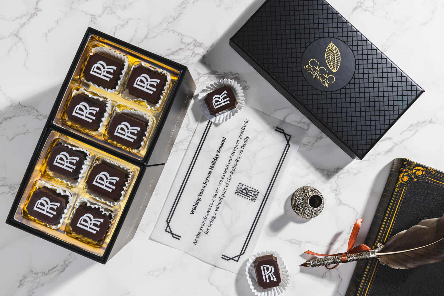 Custom Chocolate with custom logo on chocolate 