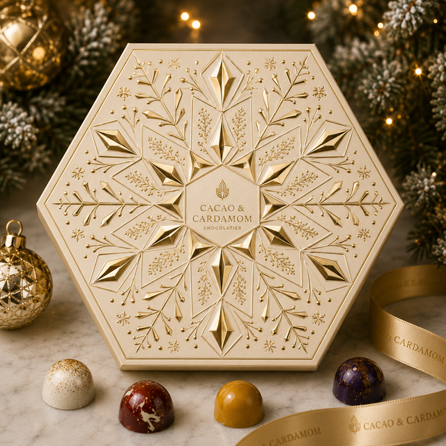 Gilded Snowflake Gift Box,  9 pieces