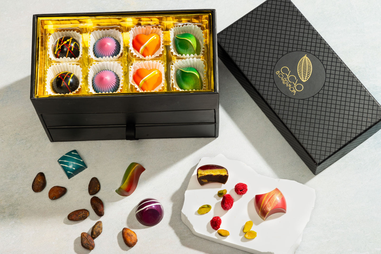 24 piece Dark Chocolate jewellery box