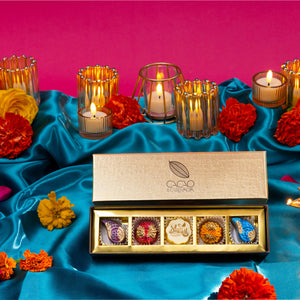 5 Piece mithai inspired chocolate box for Diwali