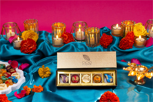 5 Piece mithai inspired chocolate box for Diwali