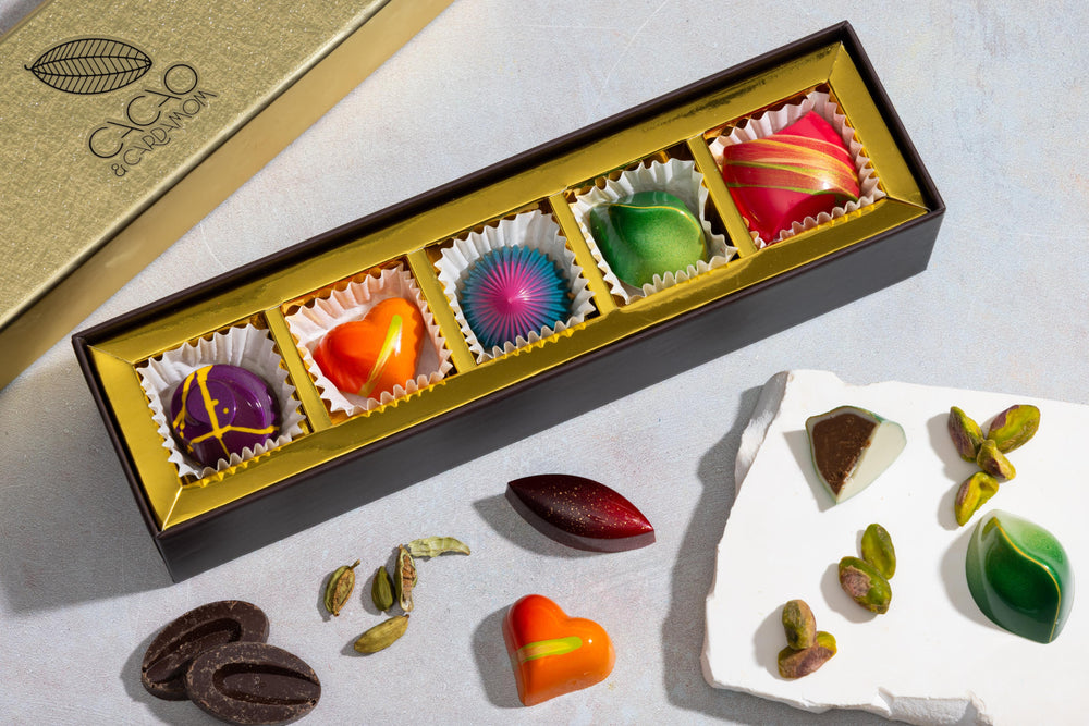 Petite Gold Chocolate 5pc Sampler | Gourmet Gift