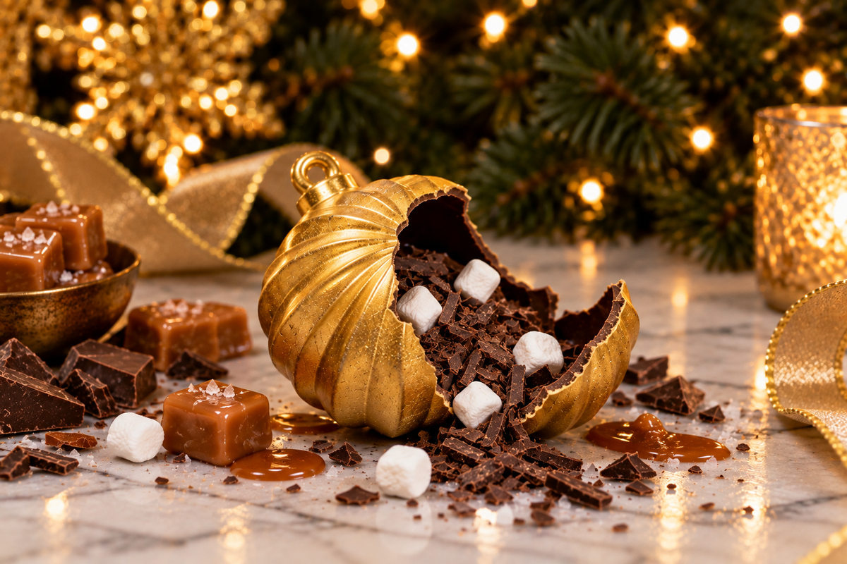 Salted Caramel Hot Chocolate Bomb