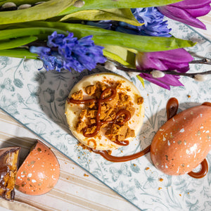 Biscoff Cheesecake Easter Egg Candy Bar