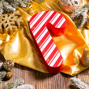 Premium Candy Cane Confections 8-piece luxury gift box packaging by Cacao & Cardamom.