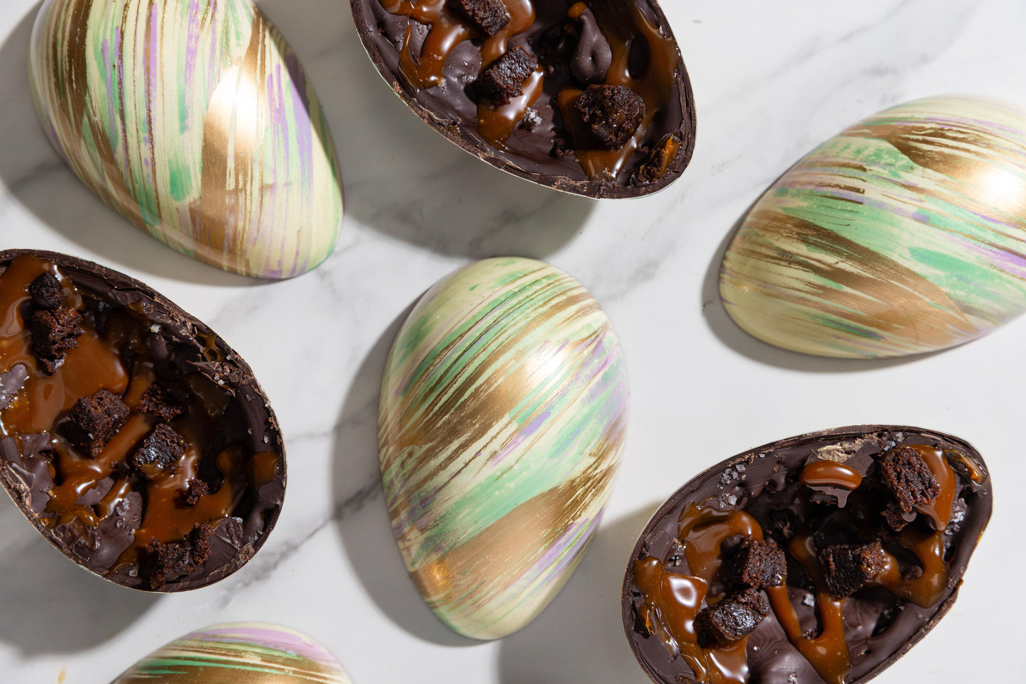 Caramel Brownie Layered Egg