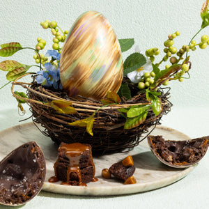 Caramel Brownie Layered Egg