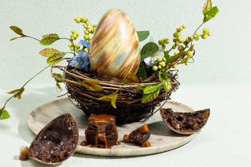 Caramel Brownie Layered Egg