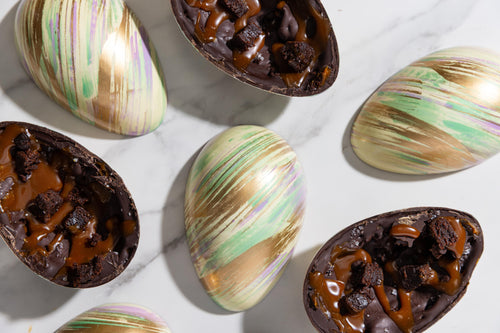 Caramel Brownie Layered Egg