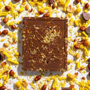 milk chocolate Bars with the irresistible textures of traditional chevdo