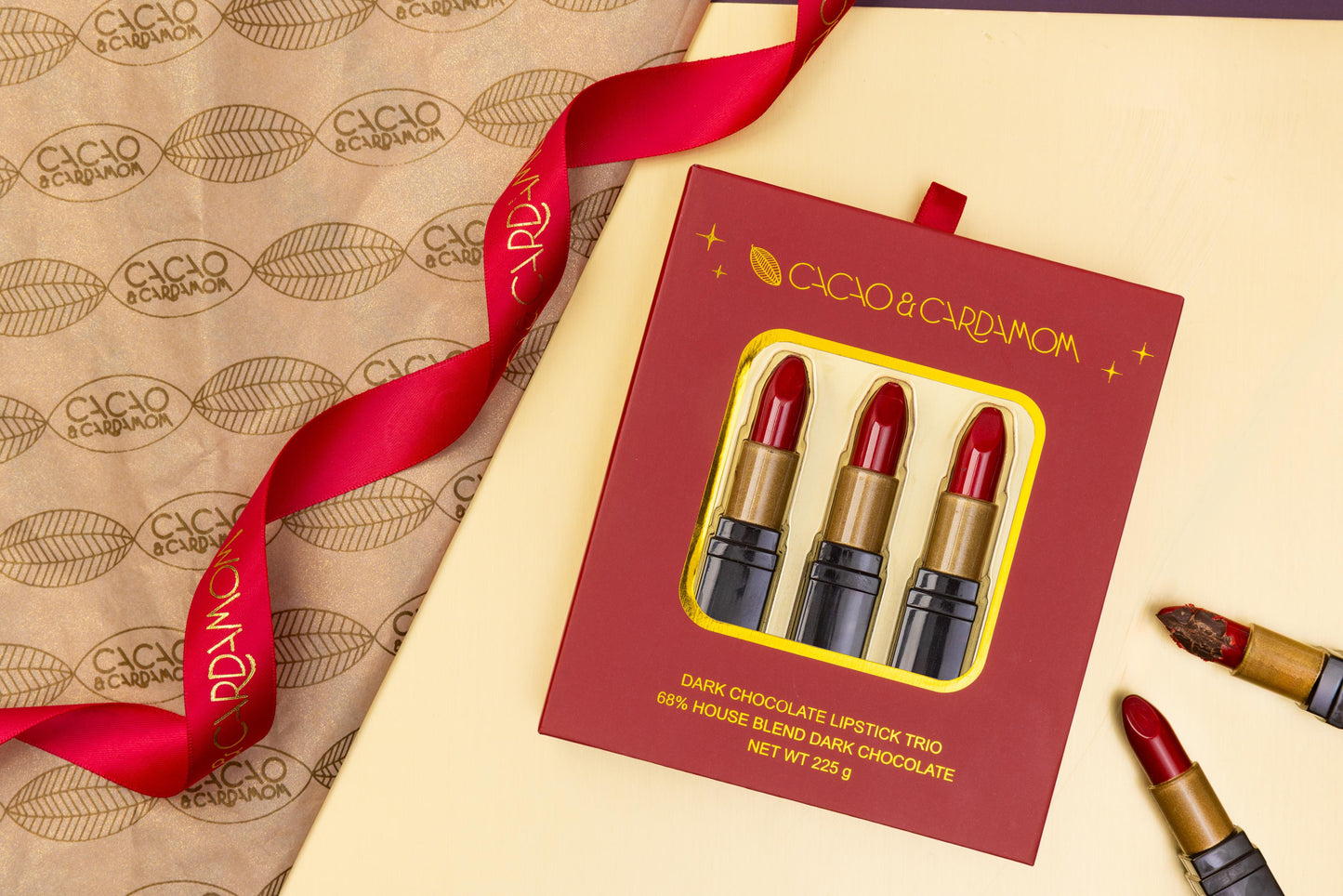 Dark Chocolate Lipsticks, Set of 3