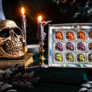 Death by Chocolate Chocolate Box 12-piece featuring handcrafted artisan chocolates in a luxury gift box by Cacao & Cardamom.