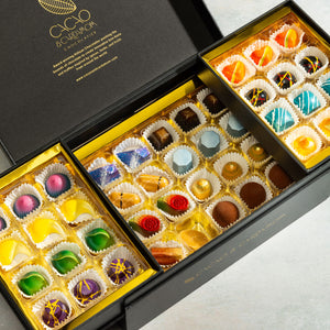 Premium Deluxe Chocolate Gift Box luxury packaging by Cacao & Cardamom.