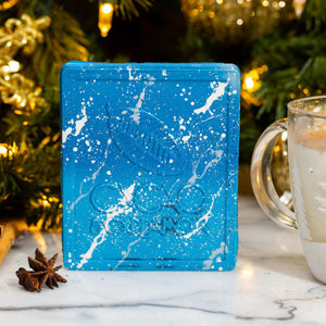 Unwrapped Eggnog Artisan Bar displaying handcrafted gourmet chocolate.