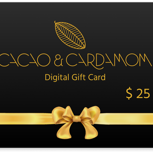 A digital gift card from Cacao & Cardamom $25