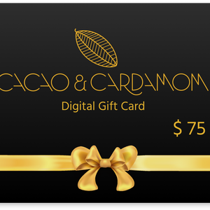A digital gift card from Cacao & Cardamom $75