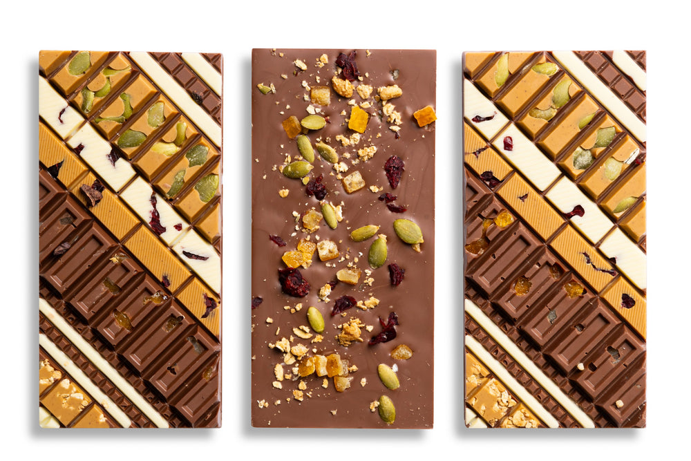 Harvest Crunch Artisan Bar premium packaging by Cacao & Cardamom.