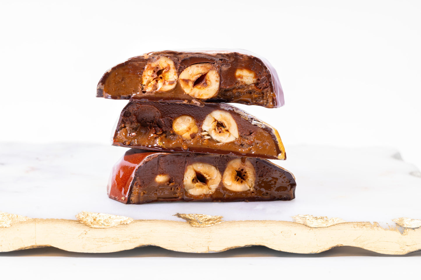 Hazelnut Speculoos Chocolate Bar Cutaway