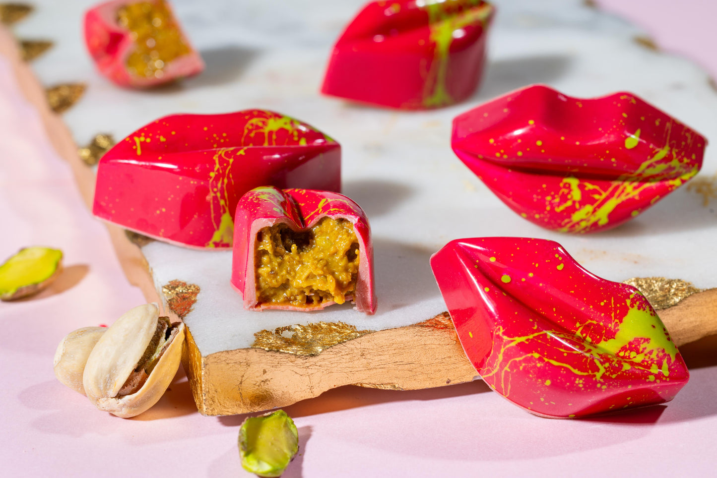 Knafe Kisses a Lip shaped Artisan Chocolate 