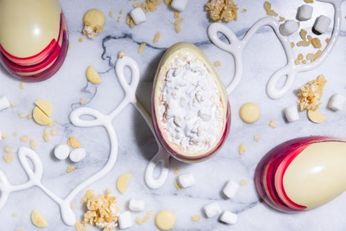 Marshmallow Toffee Layered Egg