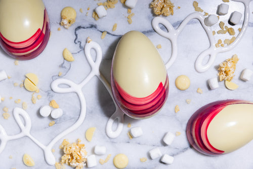 Marshmallow Toffee Layered Egg