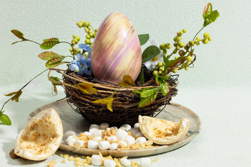 Marshmallow Toffee Layered Egg