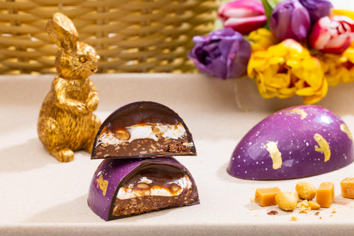 Peanut Butter Caramel Easter Egg Candy Bar