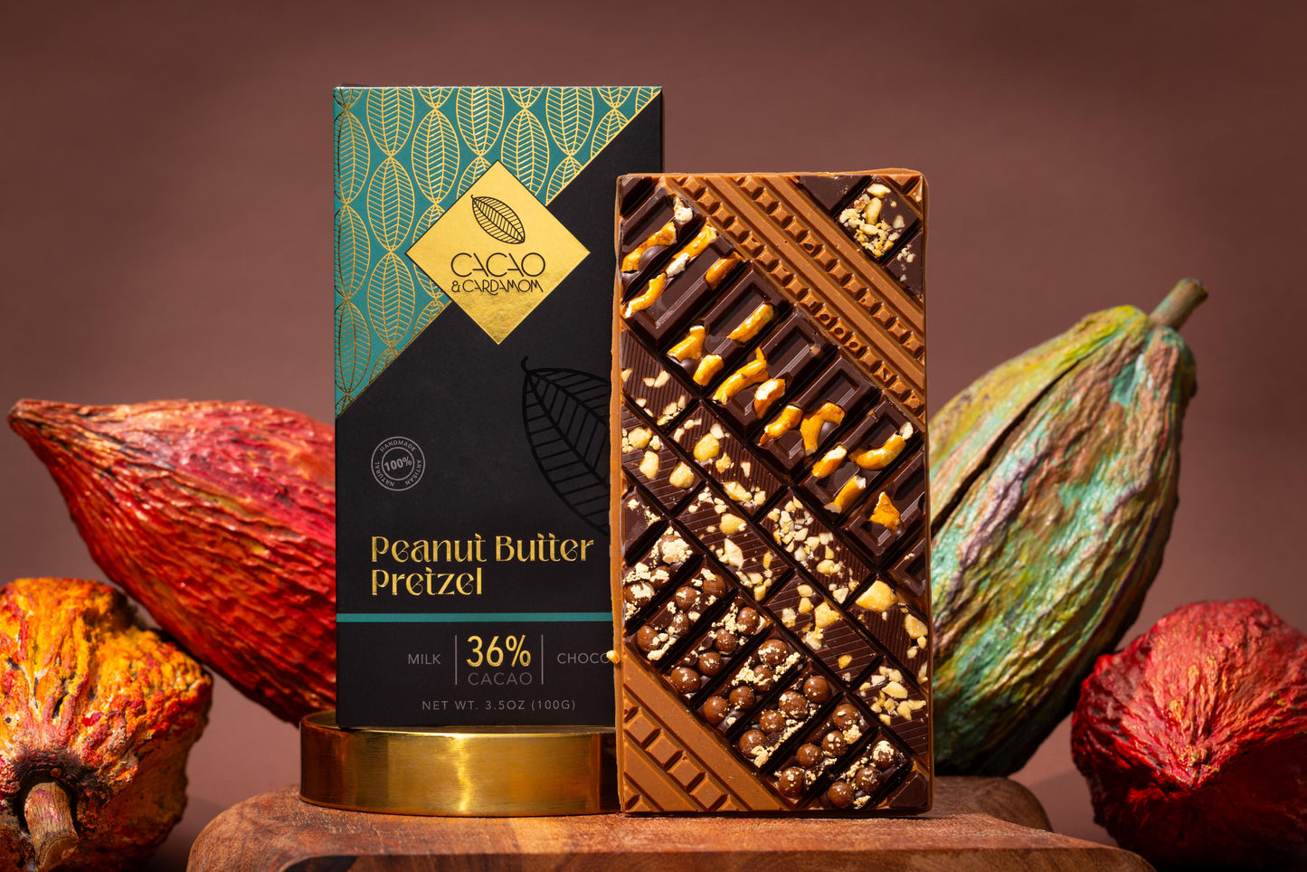 Peanut Butter Pretzel Artisan Chocolate Bar