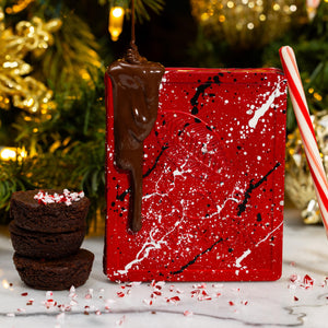 Peppermint Brownie Artisan Bar featuring handcrafted premium chocolate with rich brownie and peppermint flavors by Cacao & Cardamom.