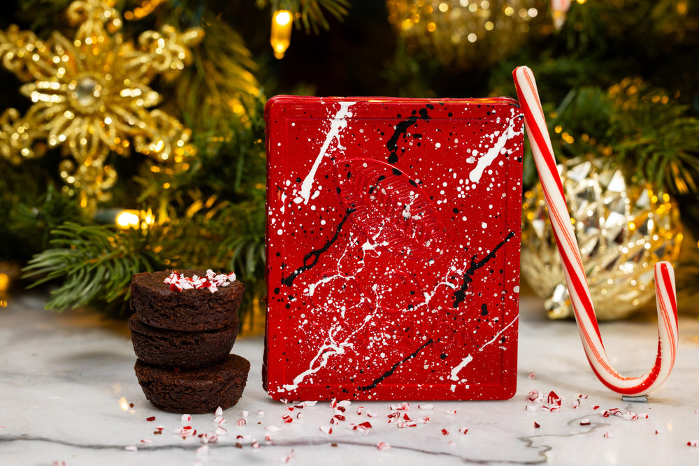 Close-up of the Peppermint Brownie Artisan Bar showcasing handcrafted premium chocolate.