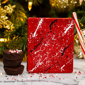 Close-up of the Peppermint Brownie Artisan Bar showcasing handcrafted premium chocolate.