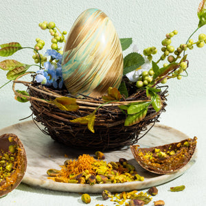 Pistachio Praline Layered Egg