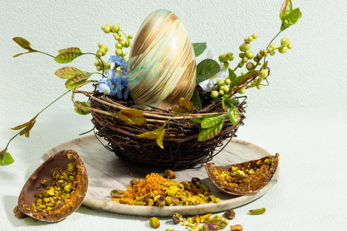 Pistachio Praline Layered Egg