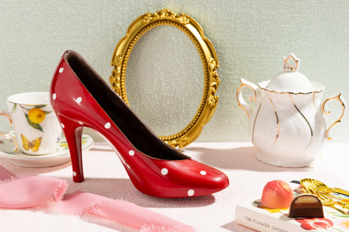 Polka Dot Chocolate High Heel