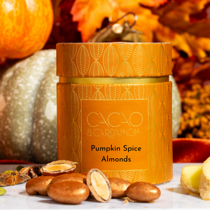 Jar of pumpkin spice almond Dragees 