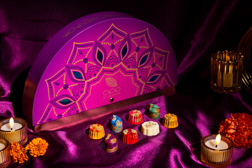 Artisan 14 Piece chocolate Rangoli box