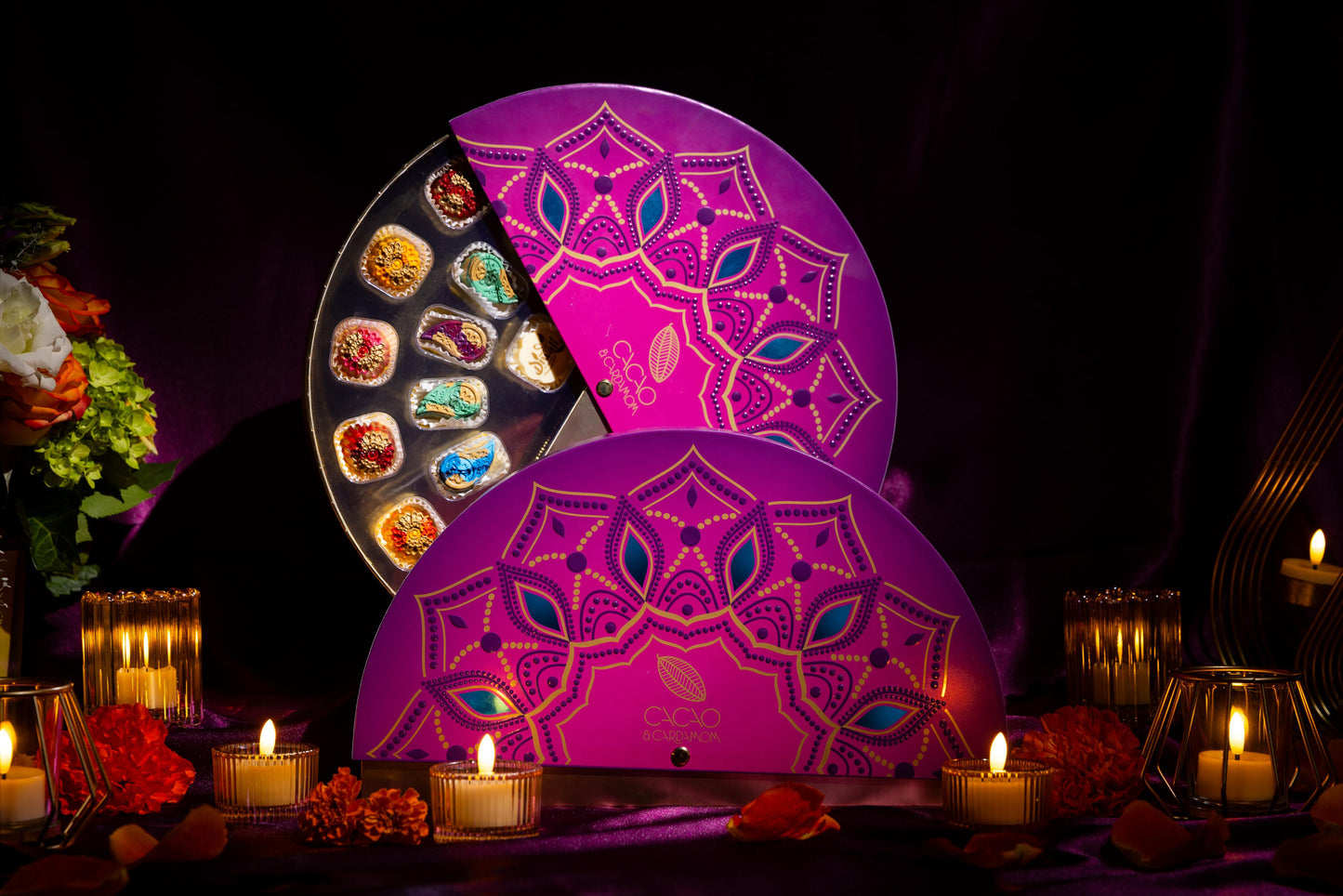 exquisite 14-piece Diwali chocolate gift box