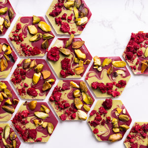 Raspberry Pistachio Mendiants