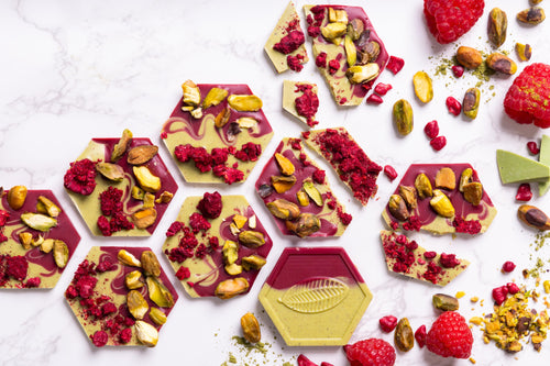 Raspberry Pistachio Mendiants treat