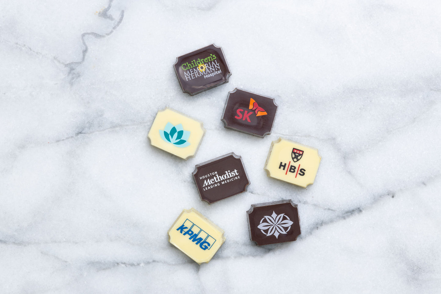 Logo-embossed chocolate gifts